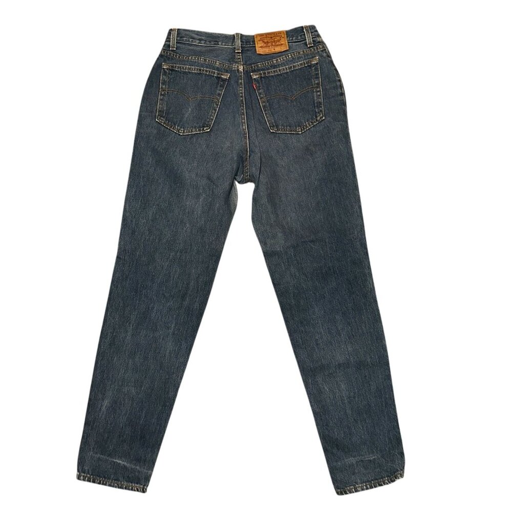 Vintage Levis Tapered Leg Jeans Womens 15 31 Button Fly Medium Wash Made USA - Picture 5 of 8